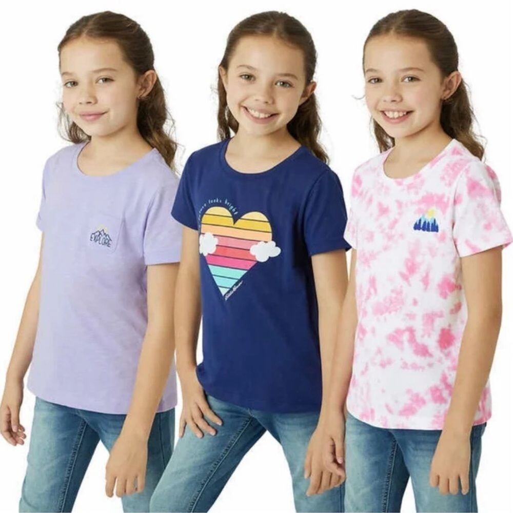 Eddie Bauer Youth 3-pack Tee Set Jersey Girls Size L 14-16